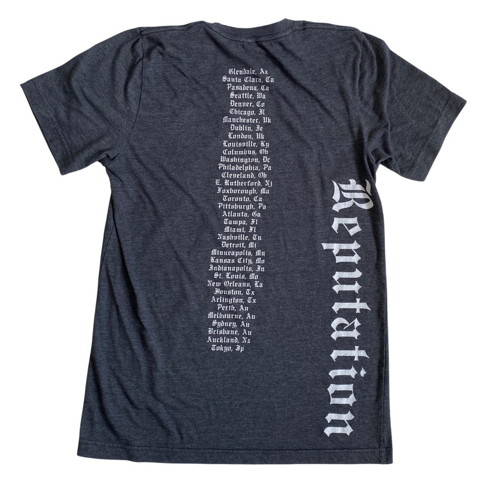 Taylor Swift Reputation Stadium Tour 2018 Shirt Small Charcoal Grey Concert Tee - Picture 2 of 7